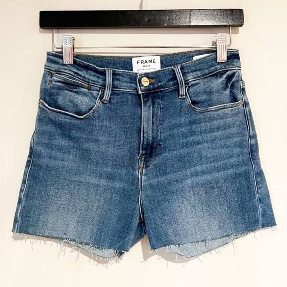 Frame Denim Le High Skinny Distressed Shorts Size 26 - Picture 3 of 8